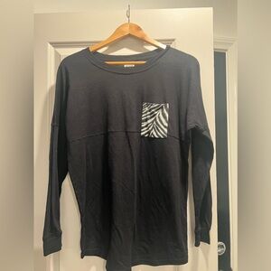 Pink by Victoria’s Secret size extra small, black, long sleeve shirt